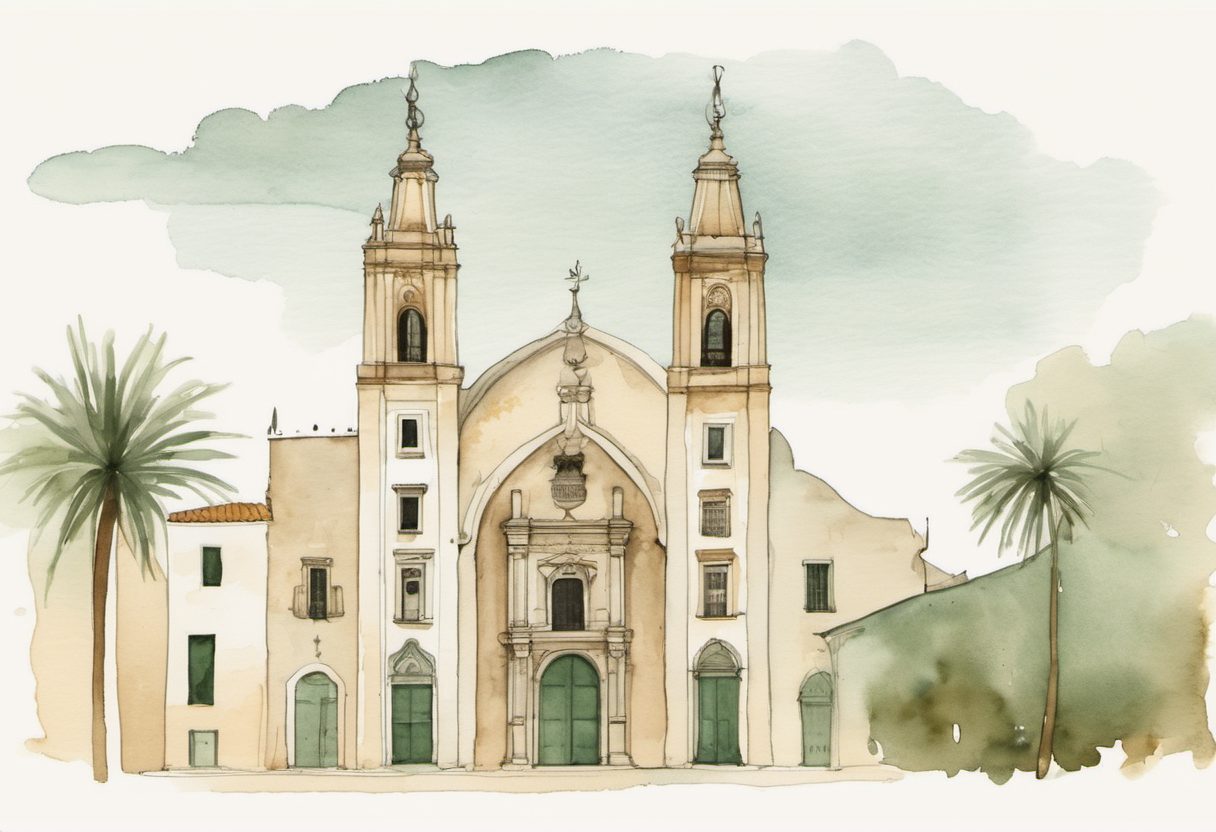 Watercolour scene of Arrecife