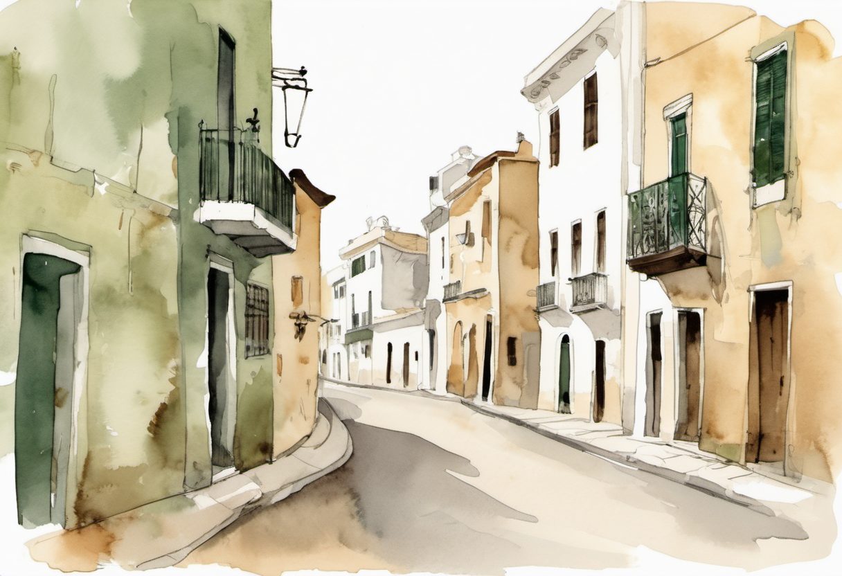 Watercolour scene of Arrecife