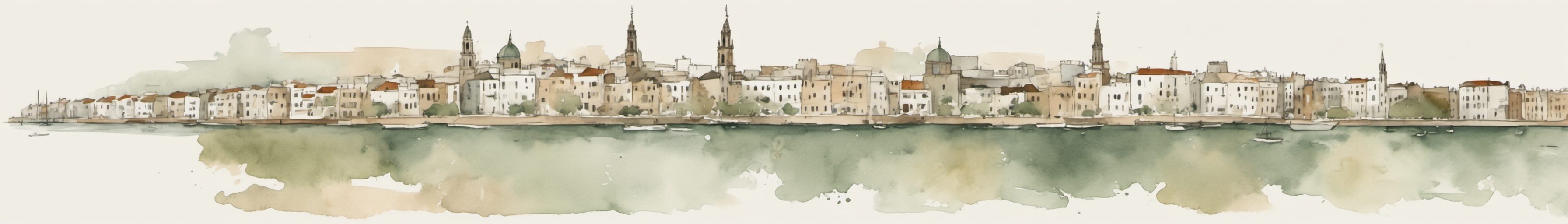 Watercolour illustration of Arrecife, Spain