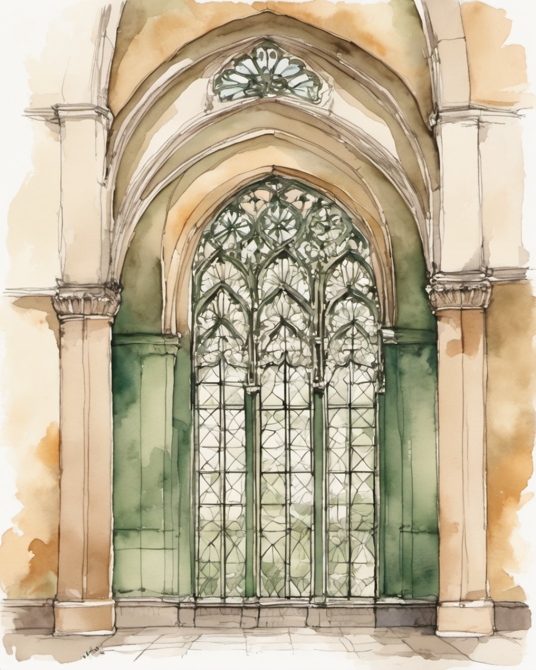 Watercolour of Atarazanas Market, Malaga