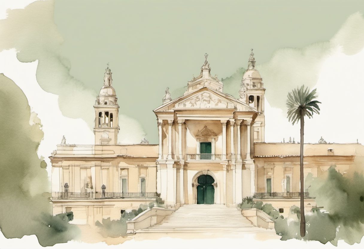 Watercolour scene of Alicante