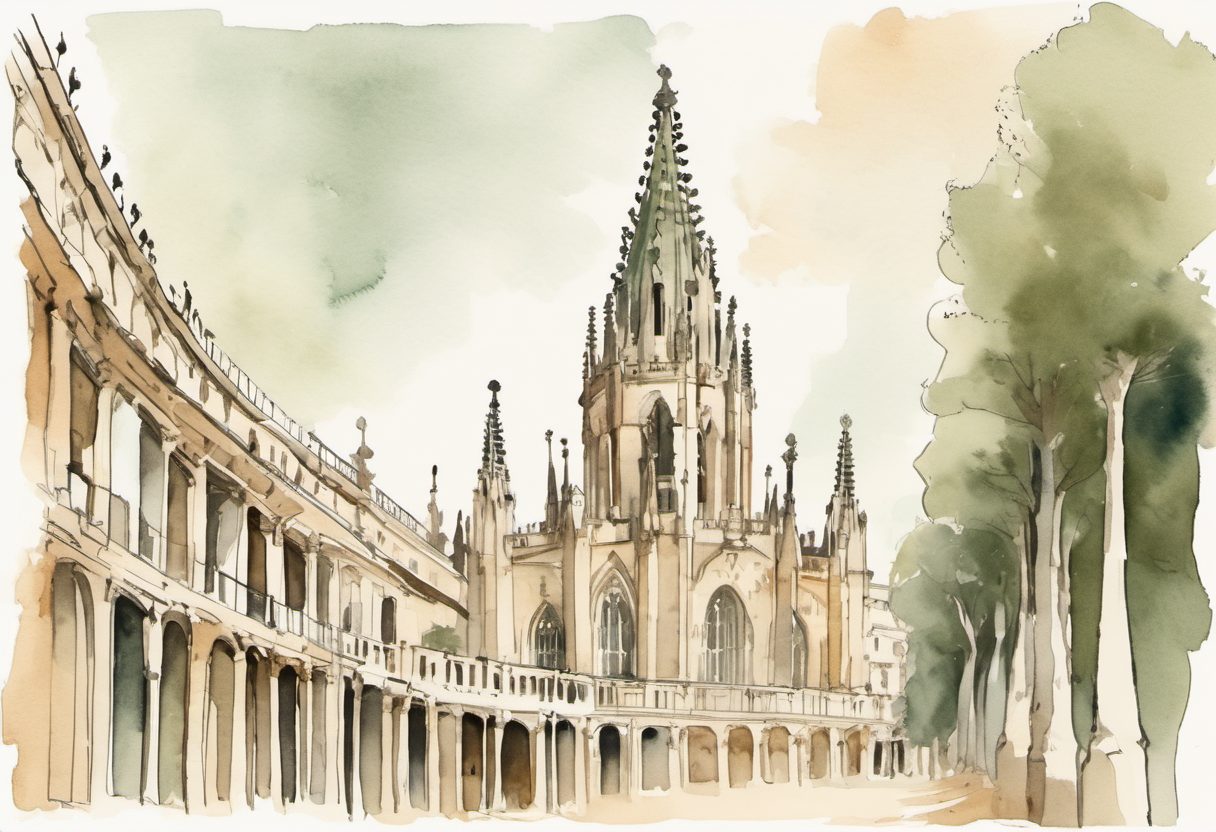 Watercolour scene of Barcelona
