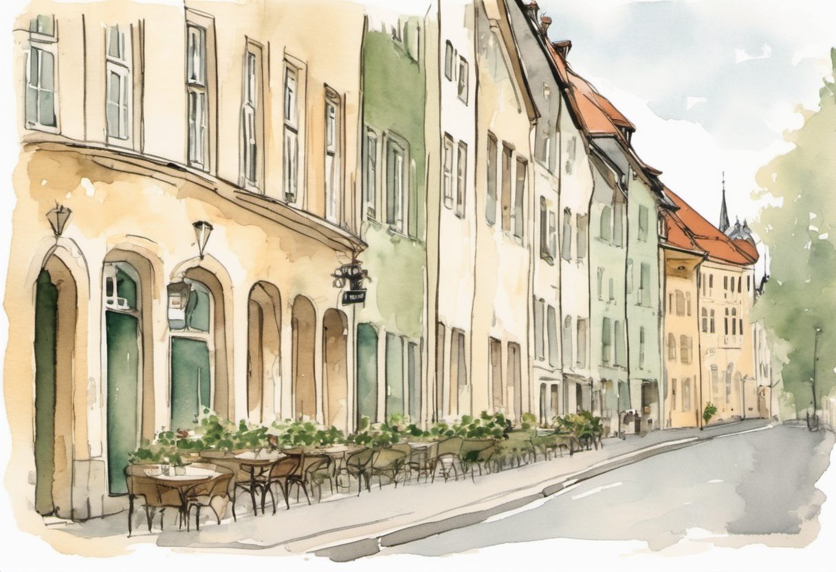Watercolour scene of Berlin