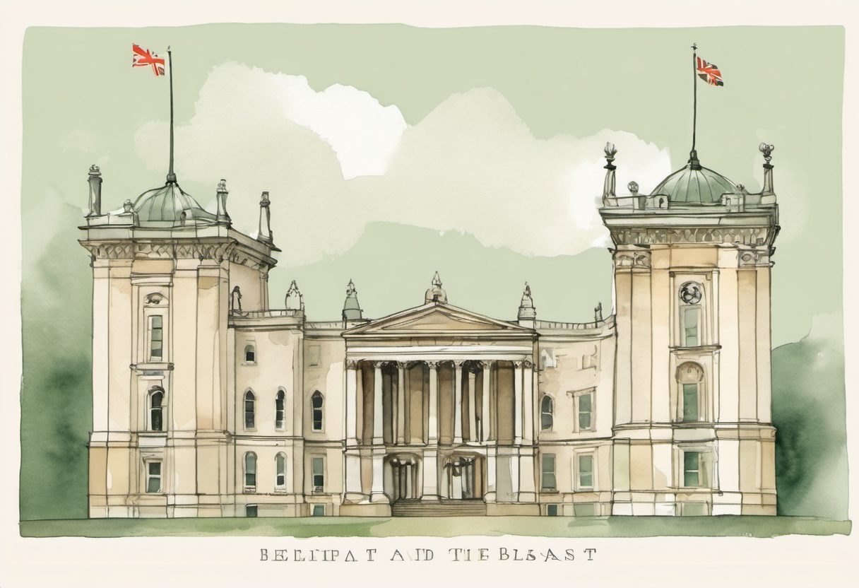 Watercolour scene of Belfast