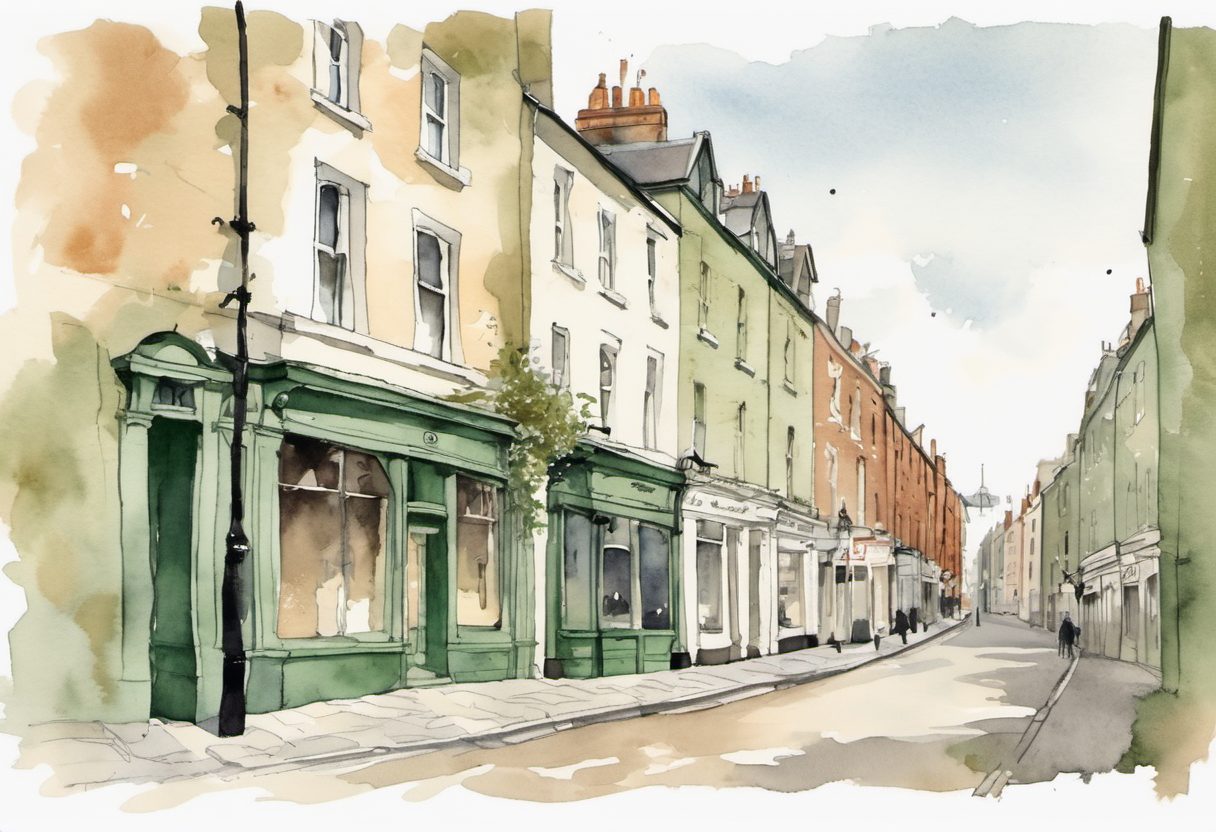 Watercolour scene of Belfast