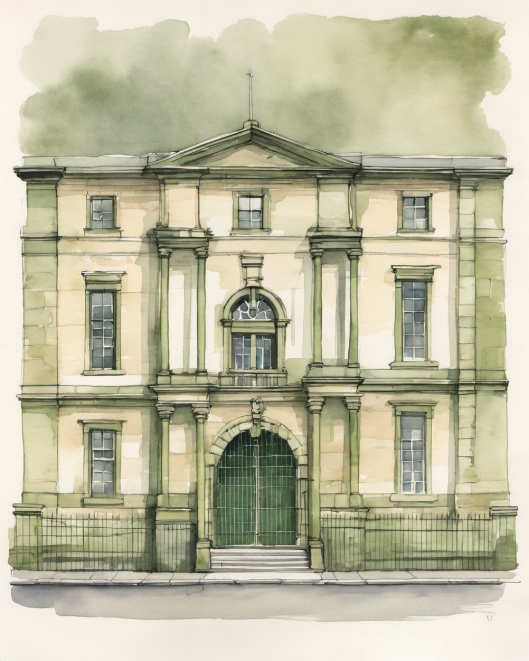 Watercolour of Crumlin Road Gaol, Belfast