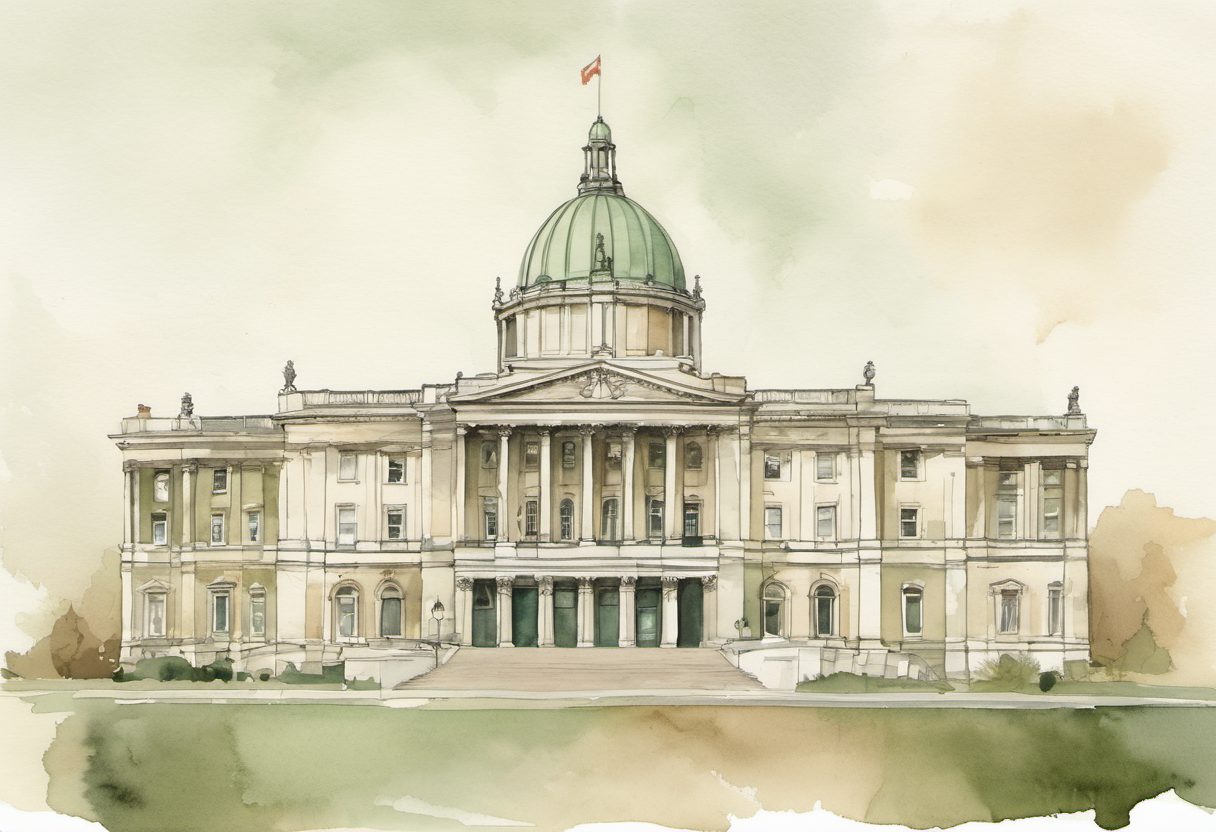 Watercolour scene of Belfast
