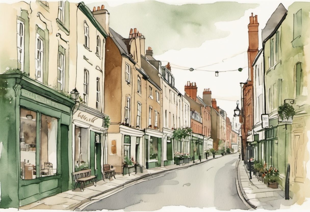 Watercolour scene of Belfast