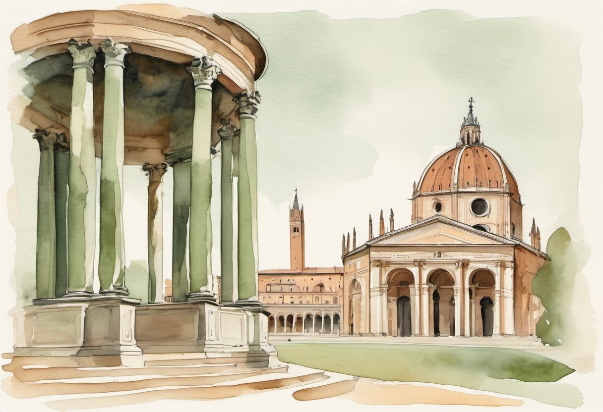Watercolour scene of Bologna