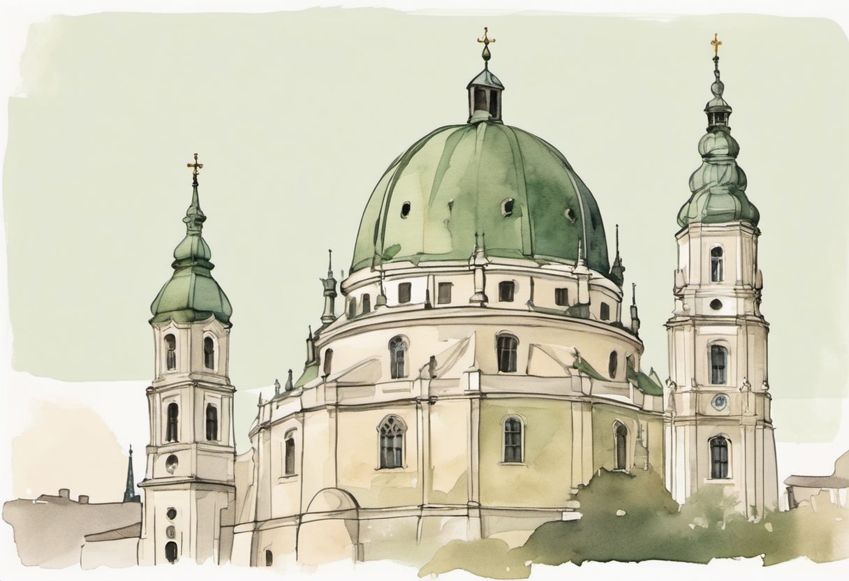 Watercolour scene of Bratislava