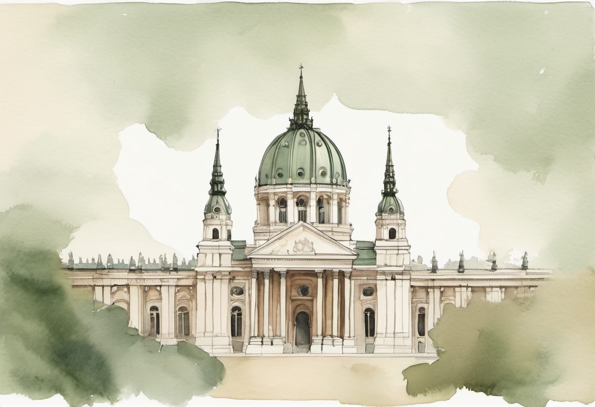 Watercolour scene of Budapest