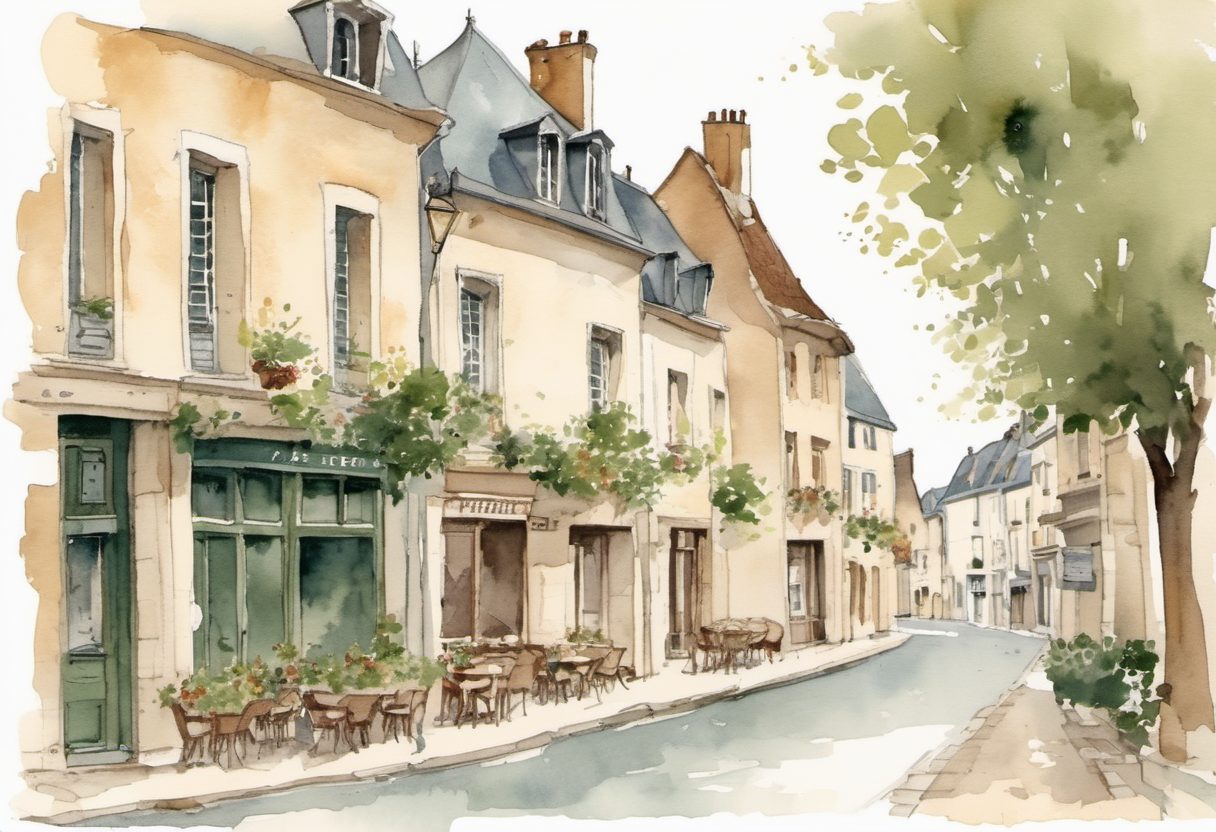 Watercolour scene of Beauvais