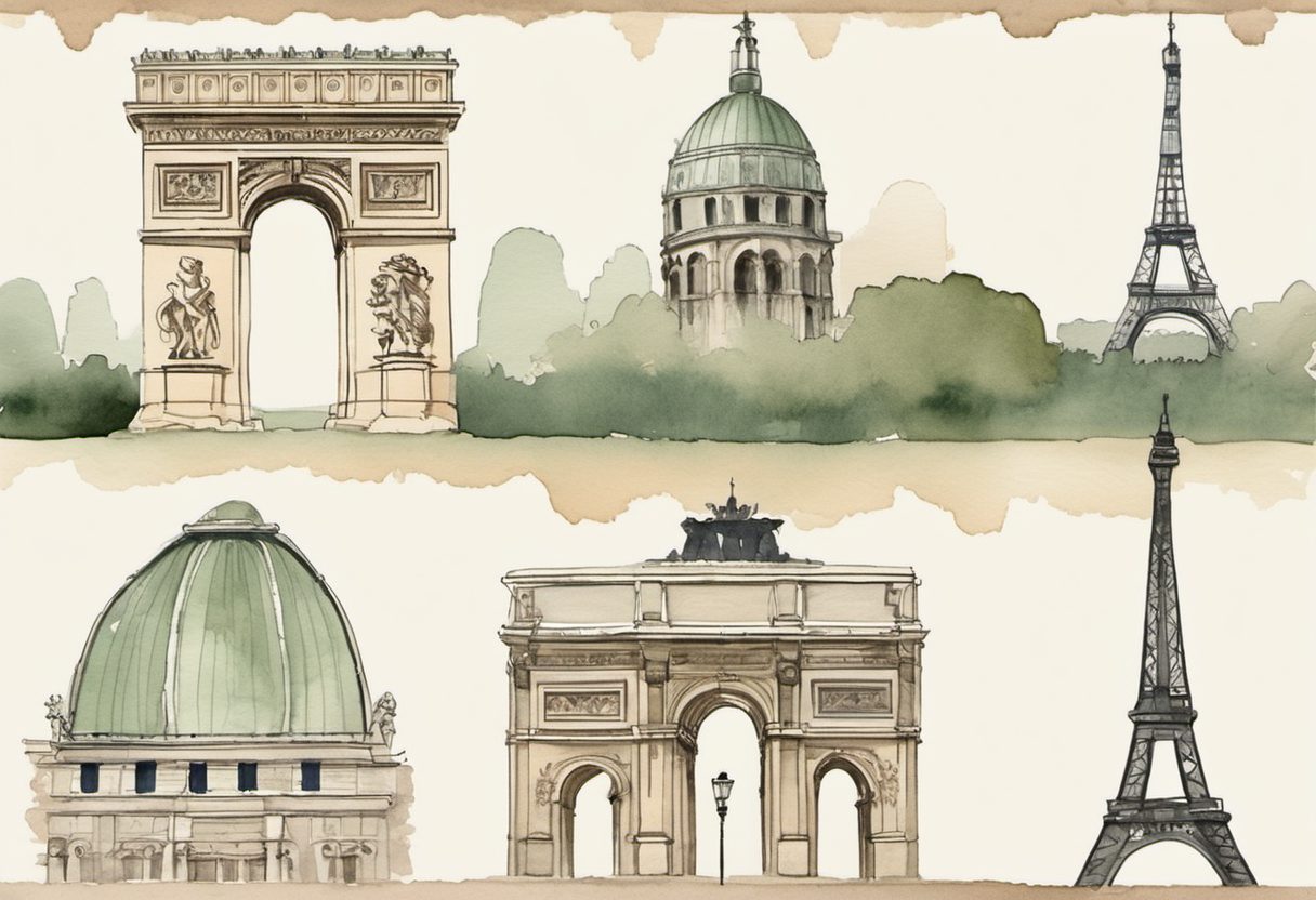 Watercolour scene of Paris