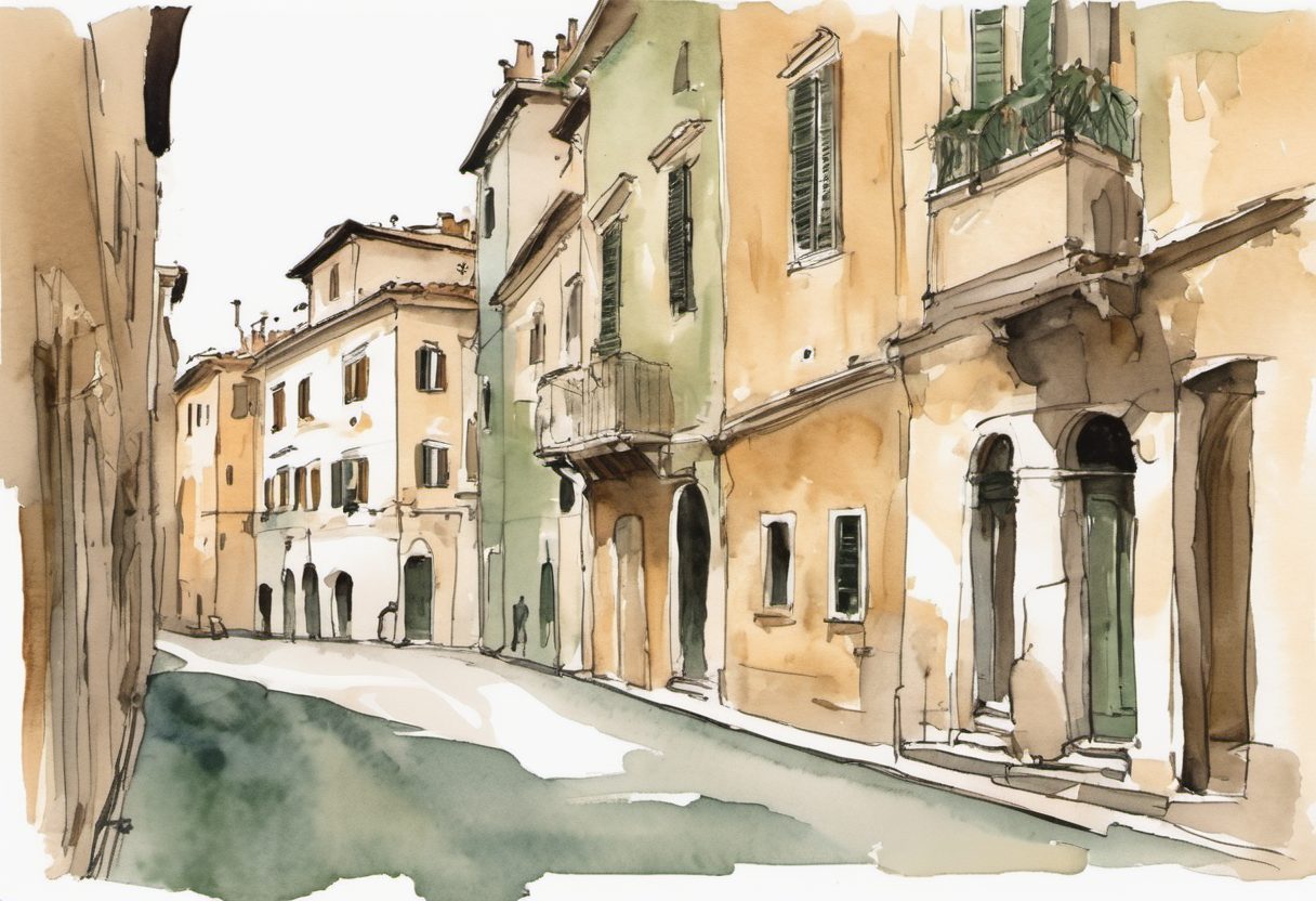 Watercolour scene of Rome