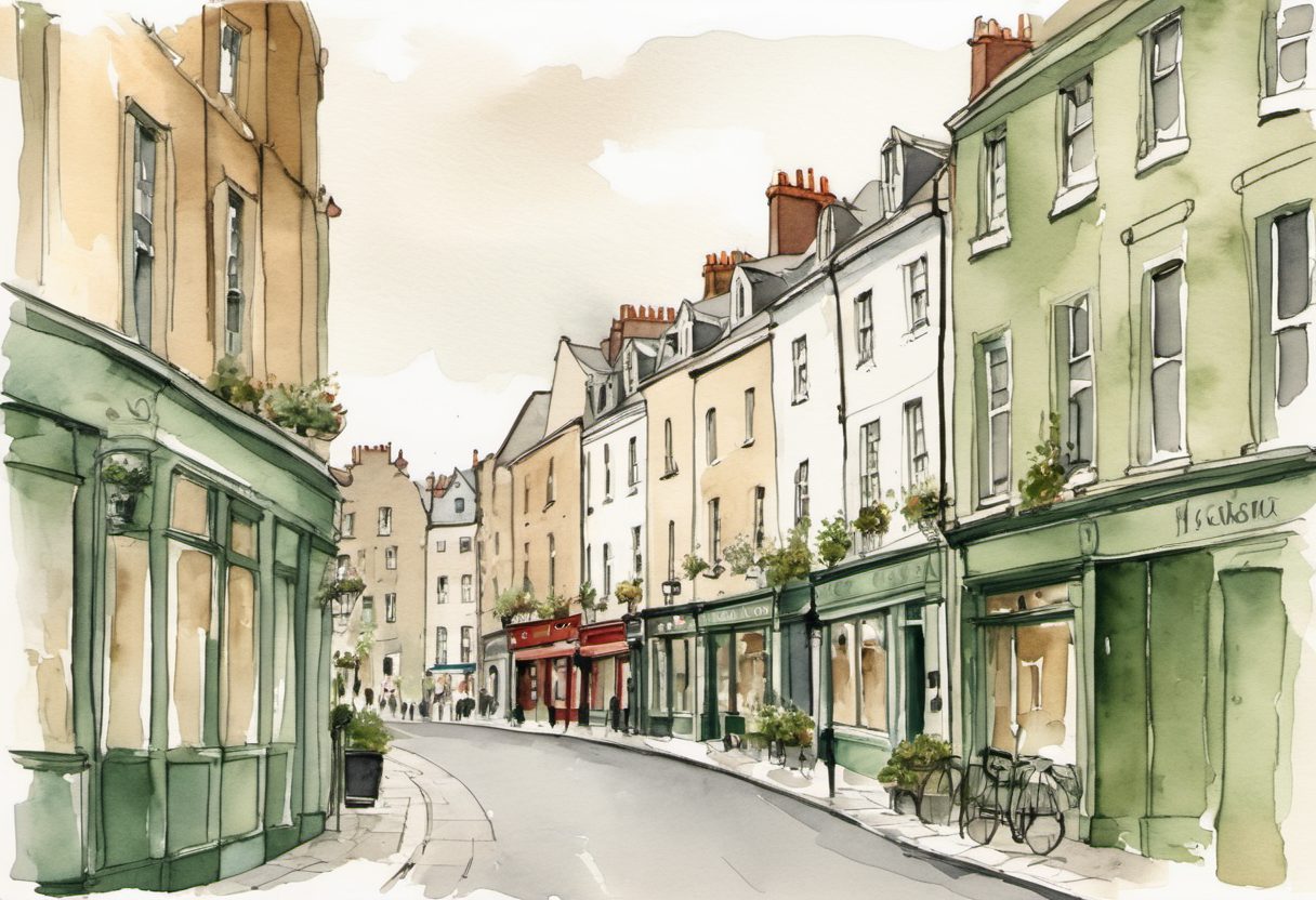 Watercolour scene of Dublin