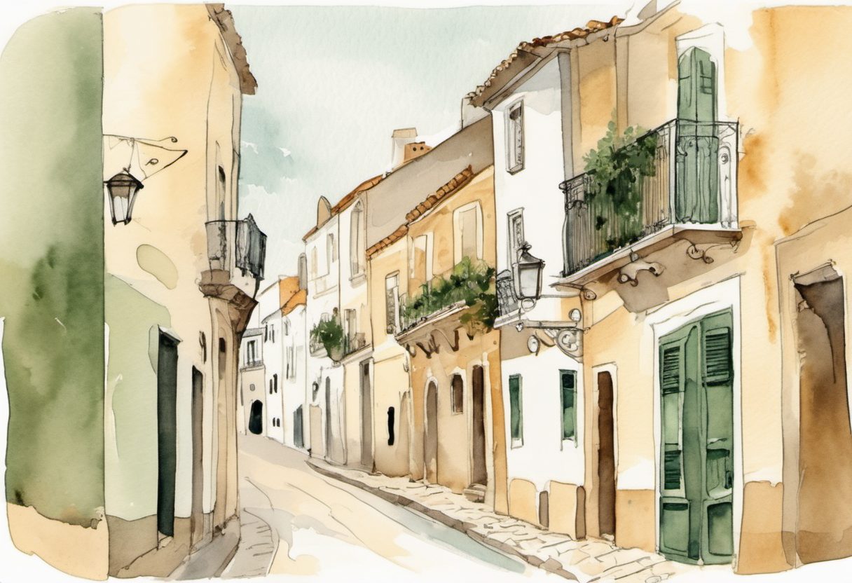 Watercolour scene of Faro
