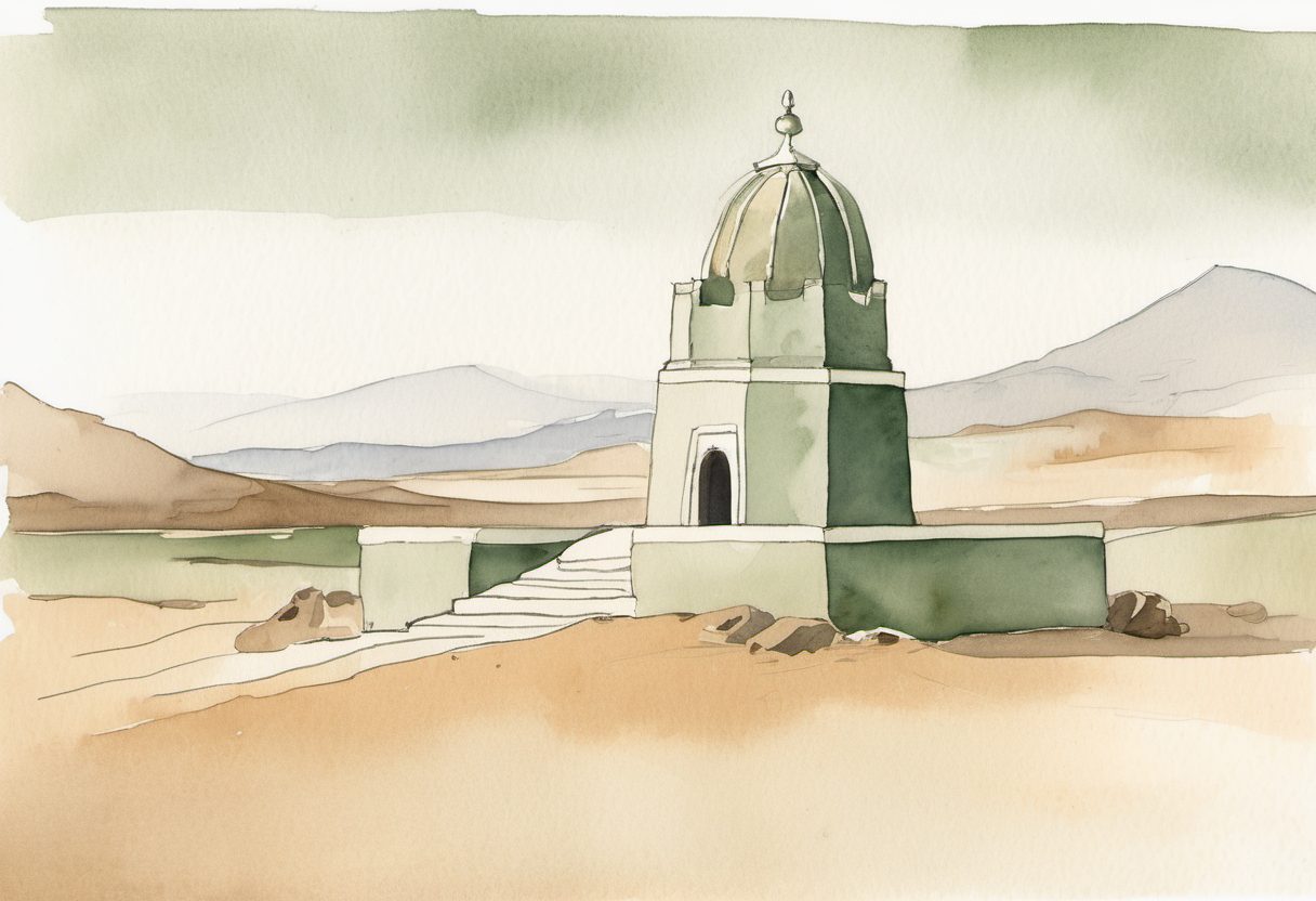 Watercolour scene of Fuerteventura
