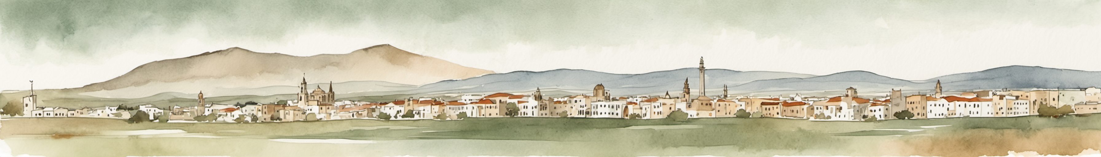 Watercolour illustration of Fuerteventura