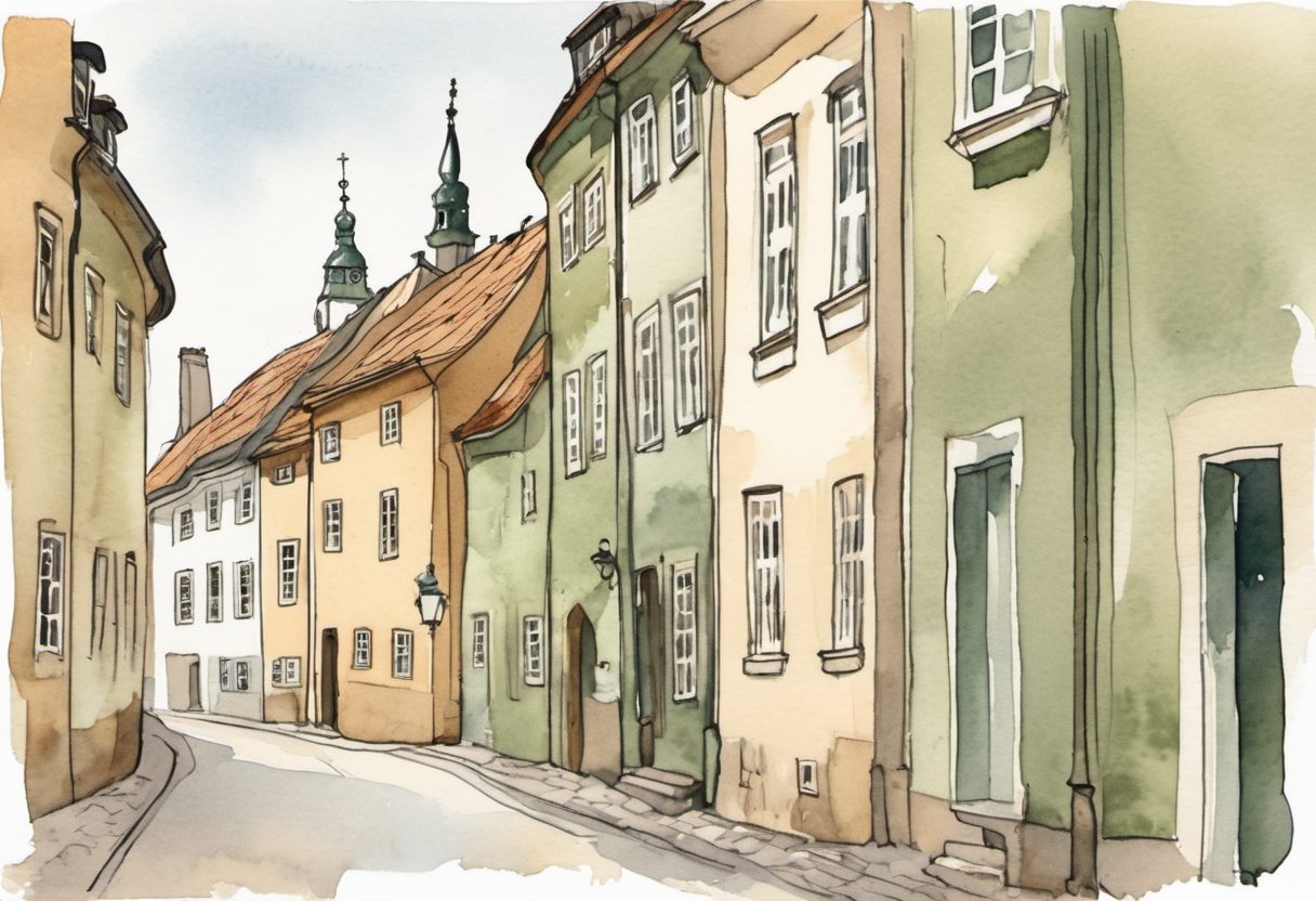 Watercolour scene of Gothenborg