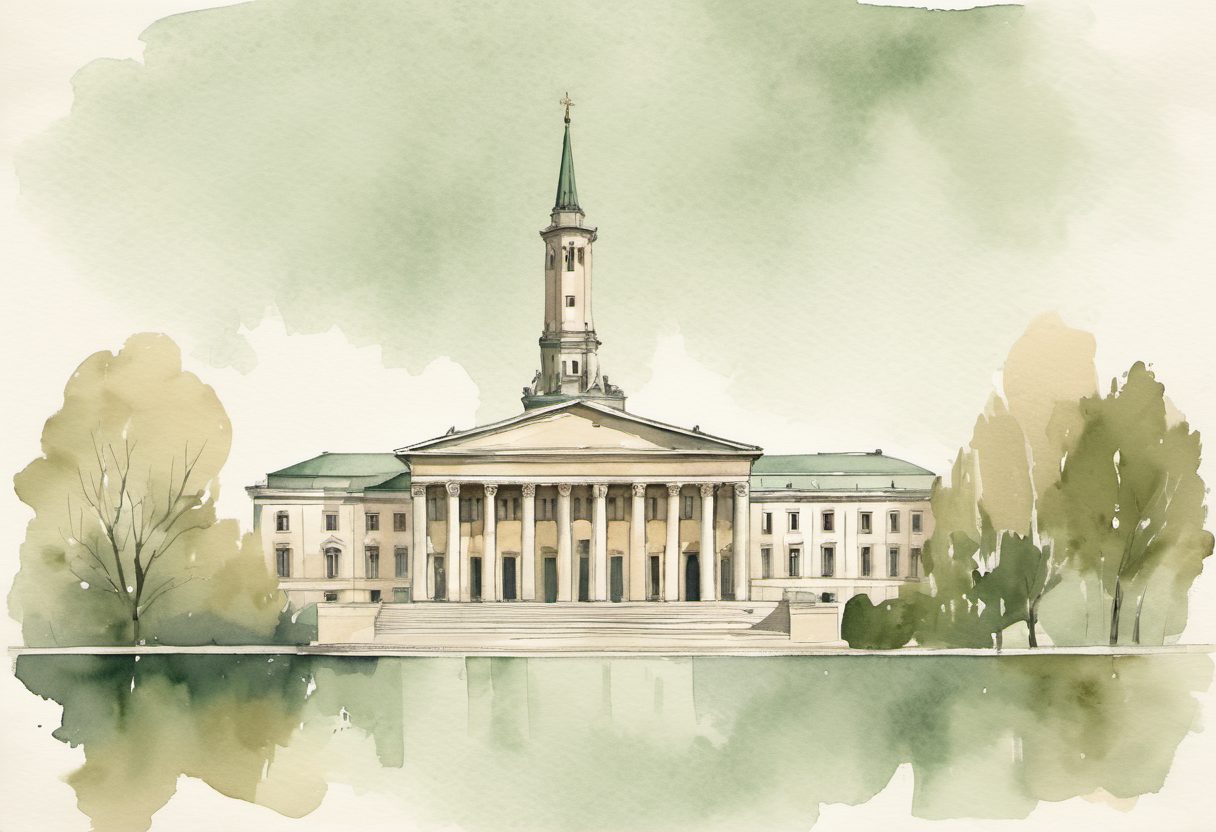 Watercolour scene of Geneva