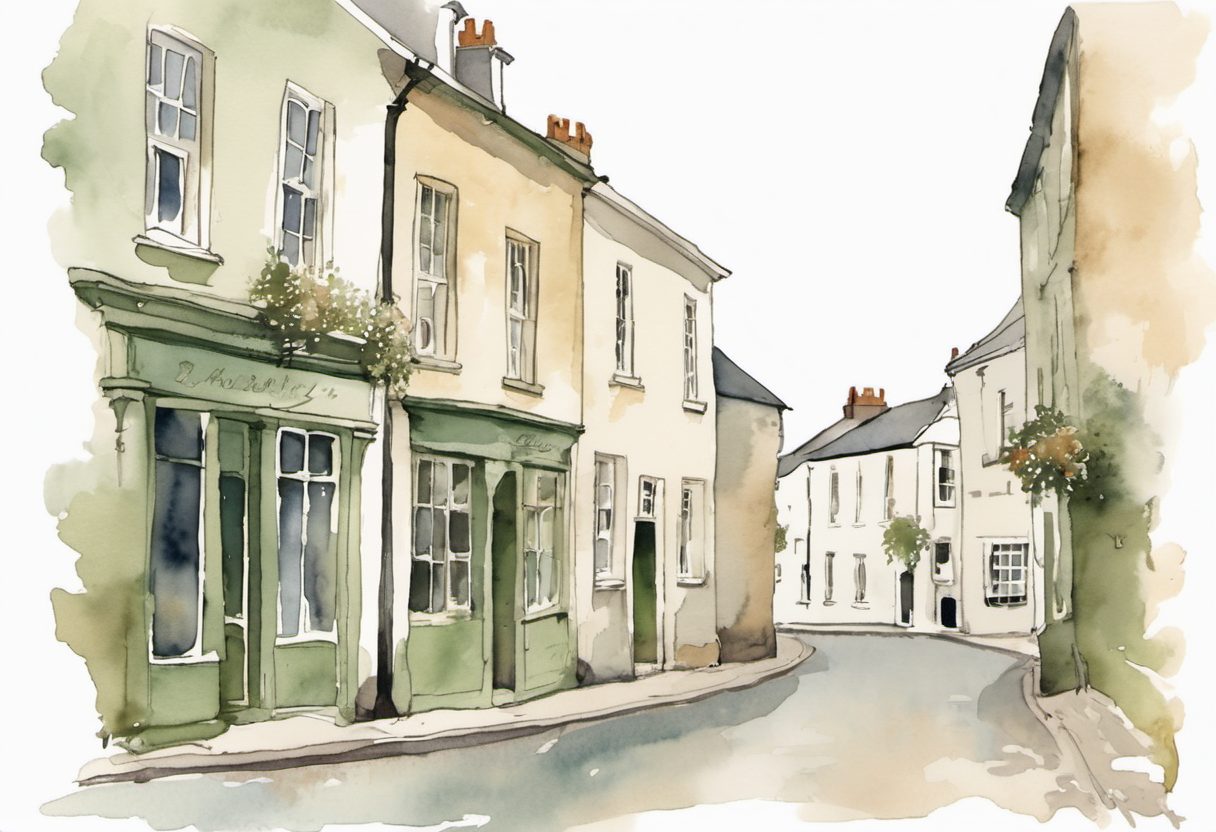 Watercolour scene of Isle Of Man