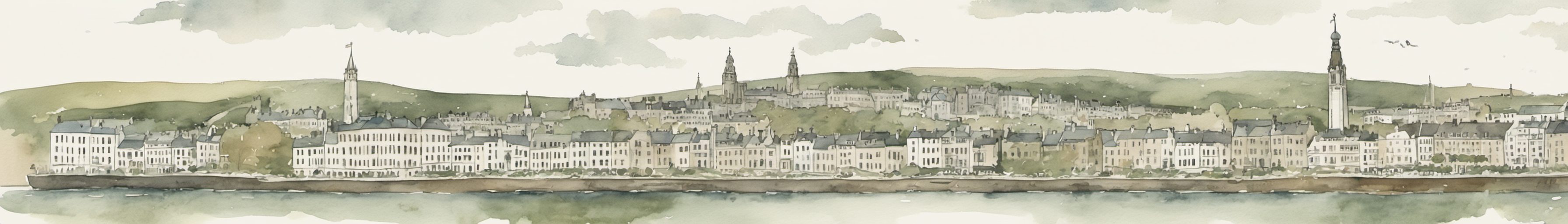 Watercolour illustration of Isle Of Man, Isle of Man