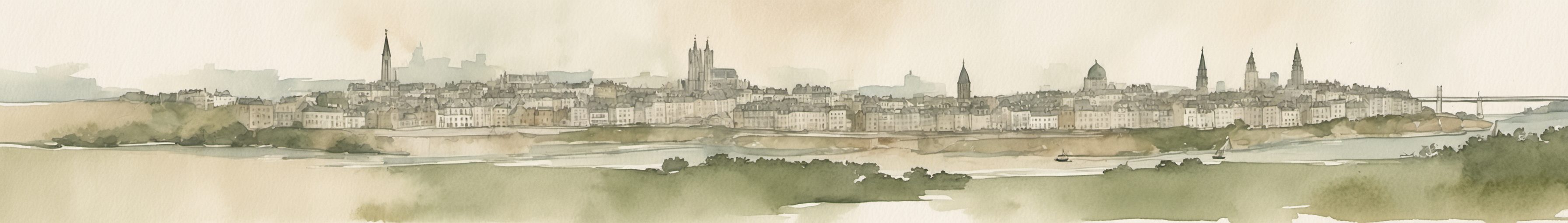 Watercolour illustration of Jersey