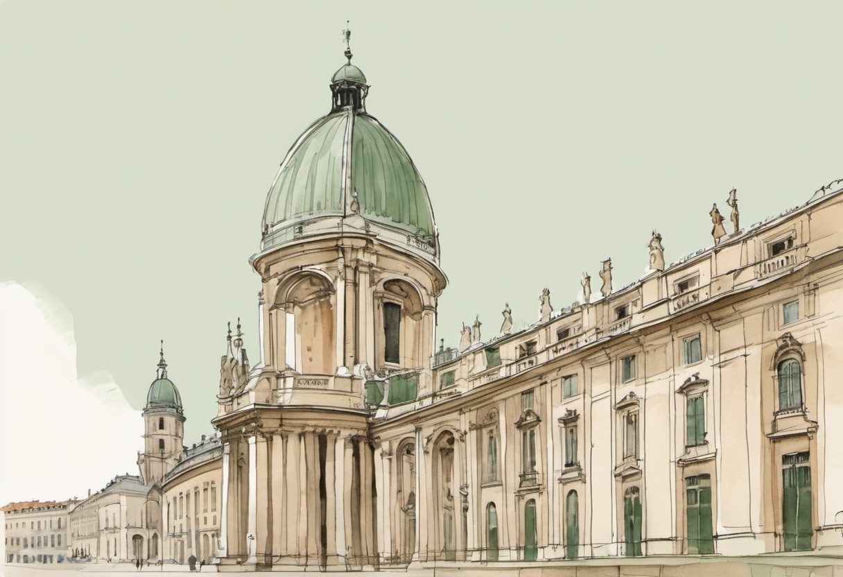 Watercolour scene of Lyon