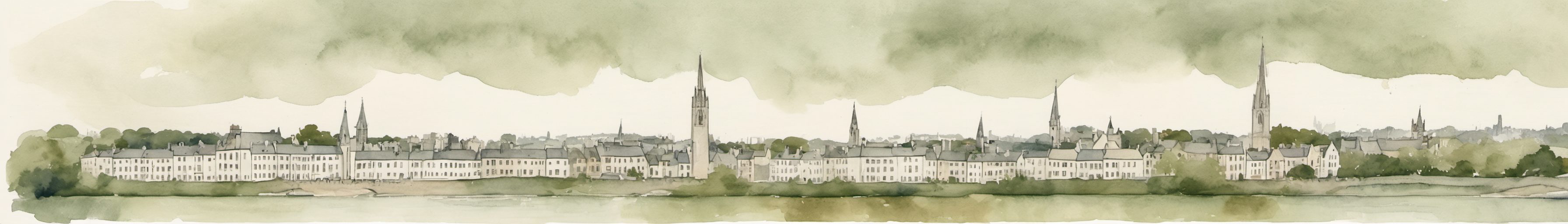 Watercolour illustration of Connaught, Ireland