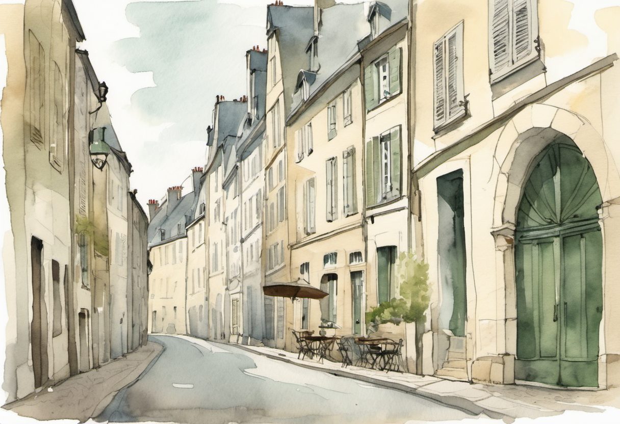 Watercolour scene of Nantes