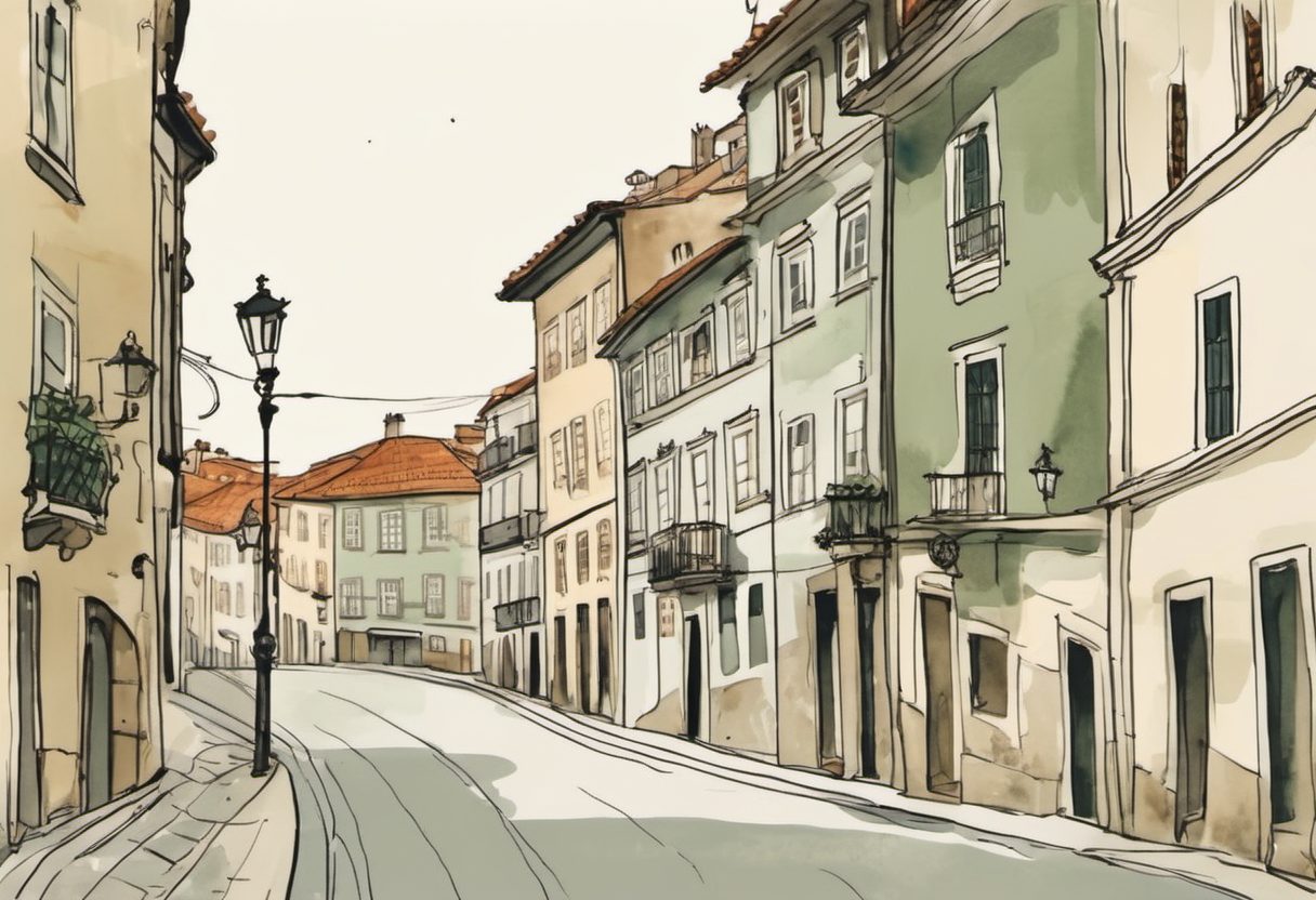 Watercolour scene of Porto