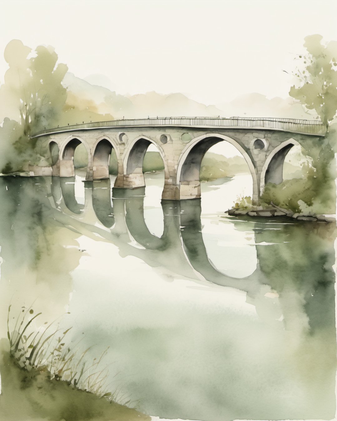 Watercolour of St Patrick's Bridge, Cork