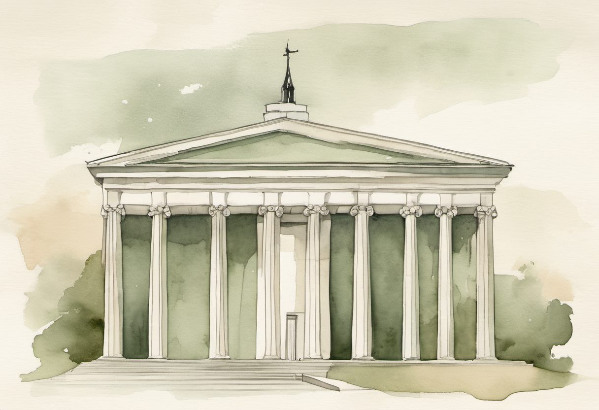 Watercolour scene of Oslo