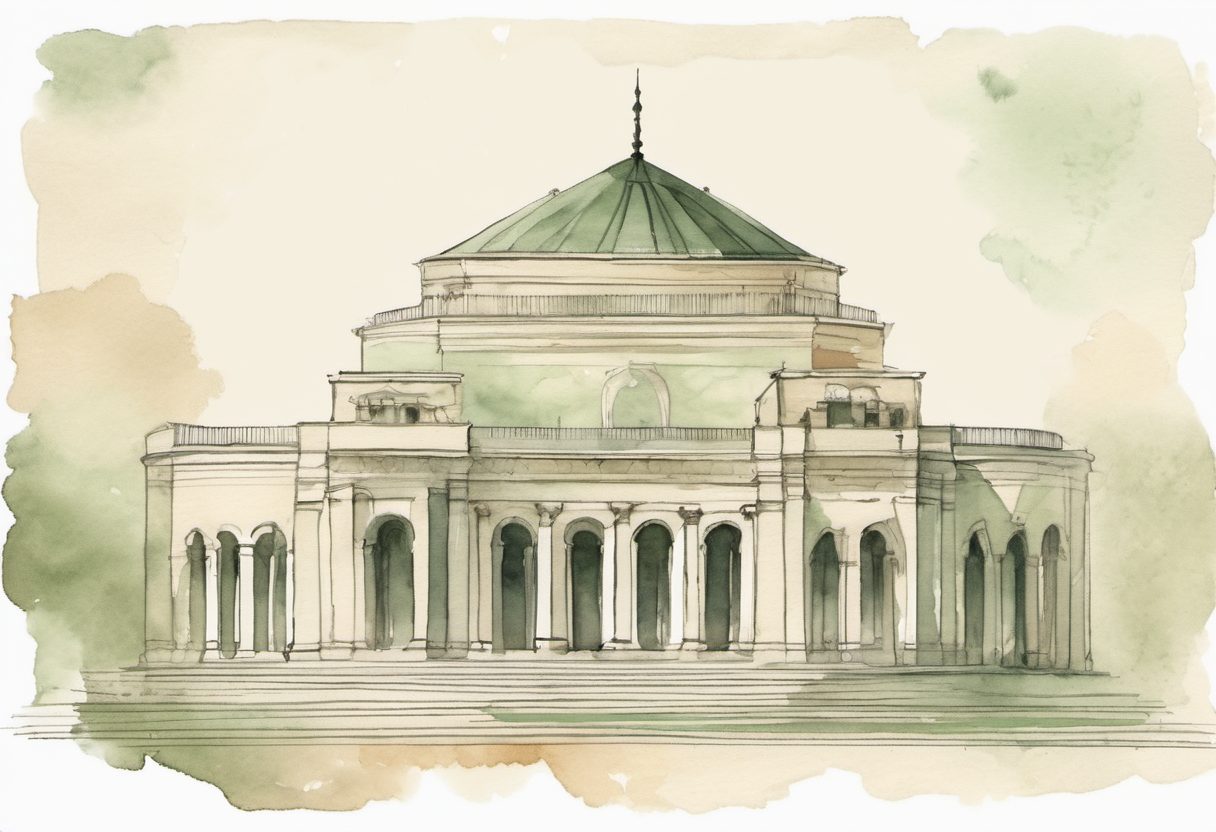Watercolour scene of Bucharest