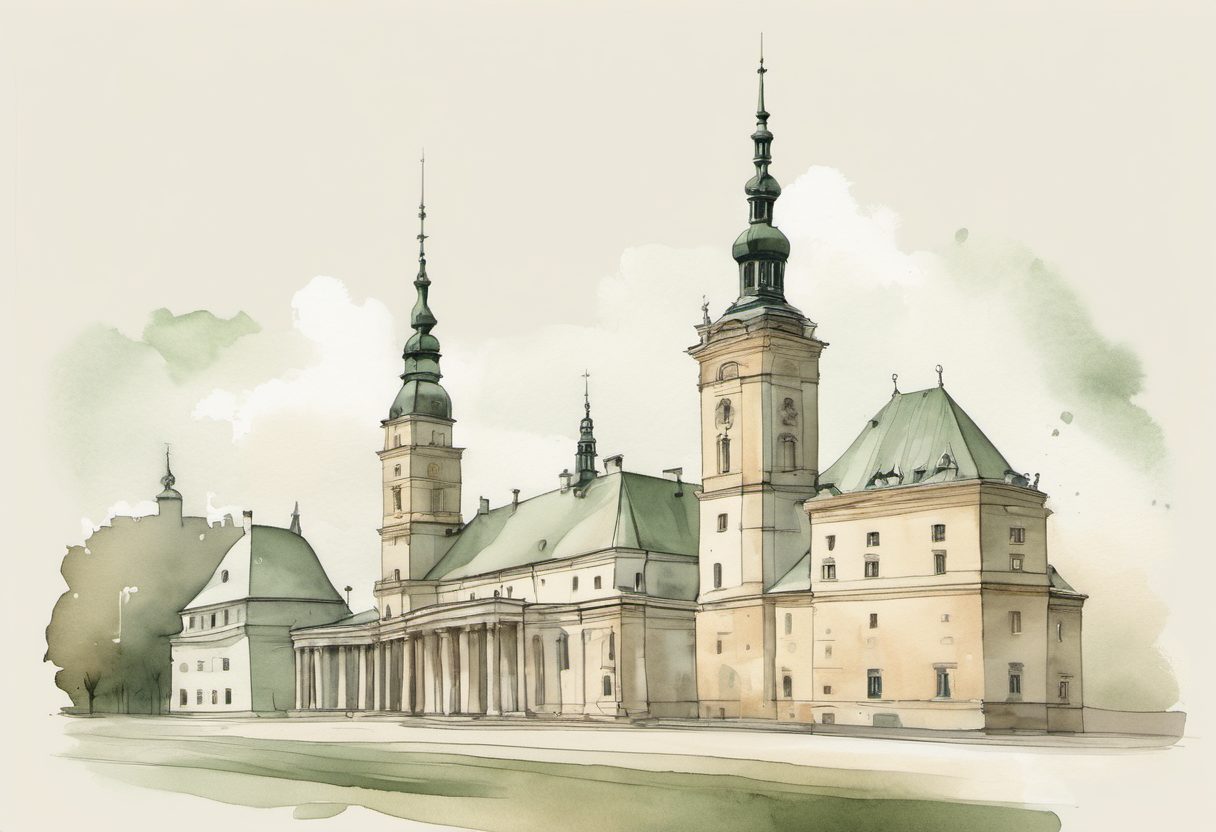 Watercolour scene of Poznan