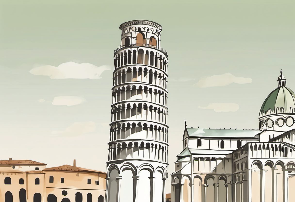 Watercolour scene of Pisa