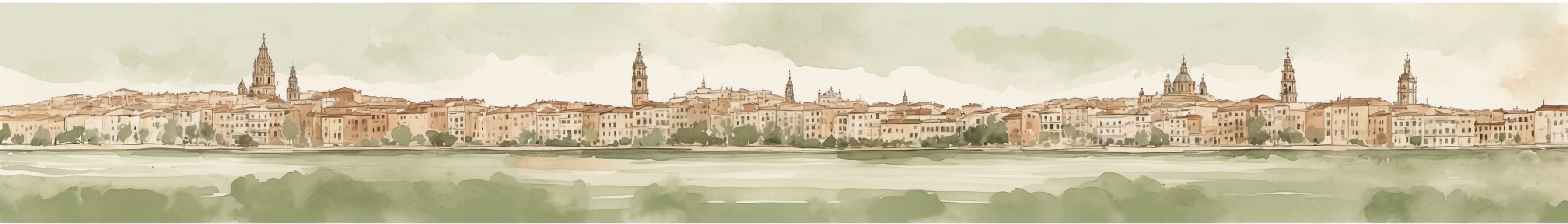Watercolour illustration of Murcia