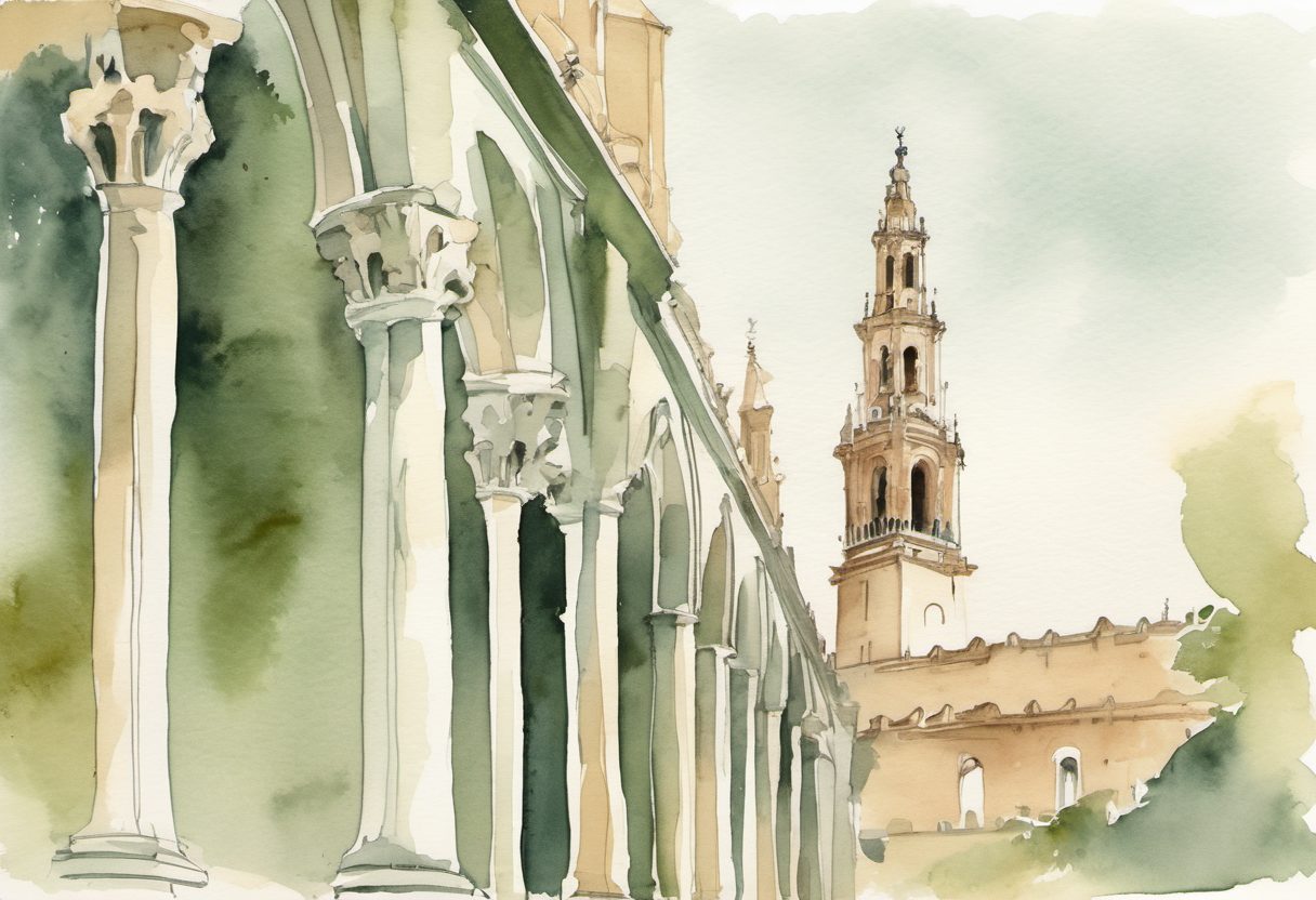 Watercolour scene of Sevilla