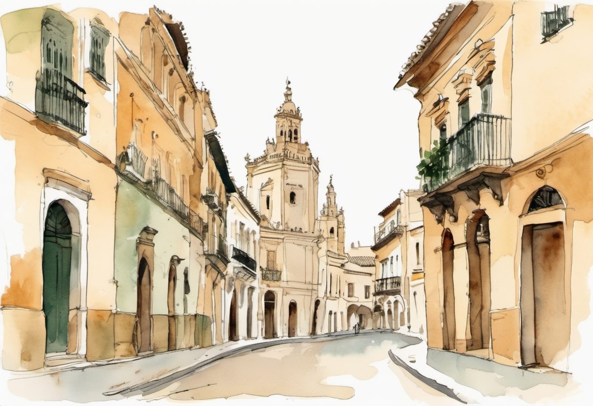 Watercolour scene of Sevilla