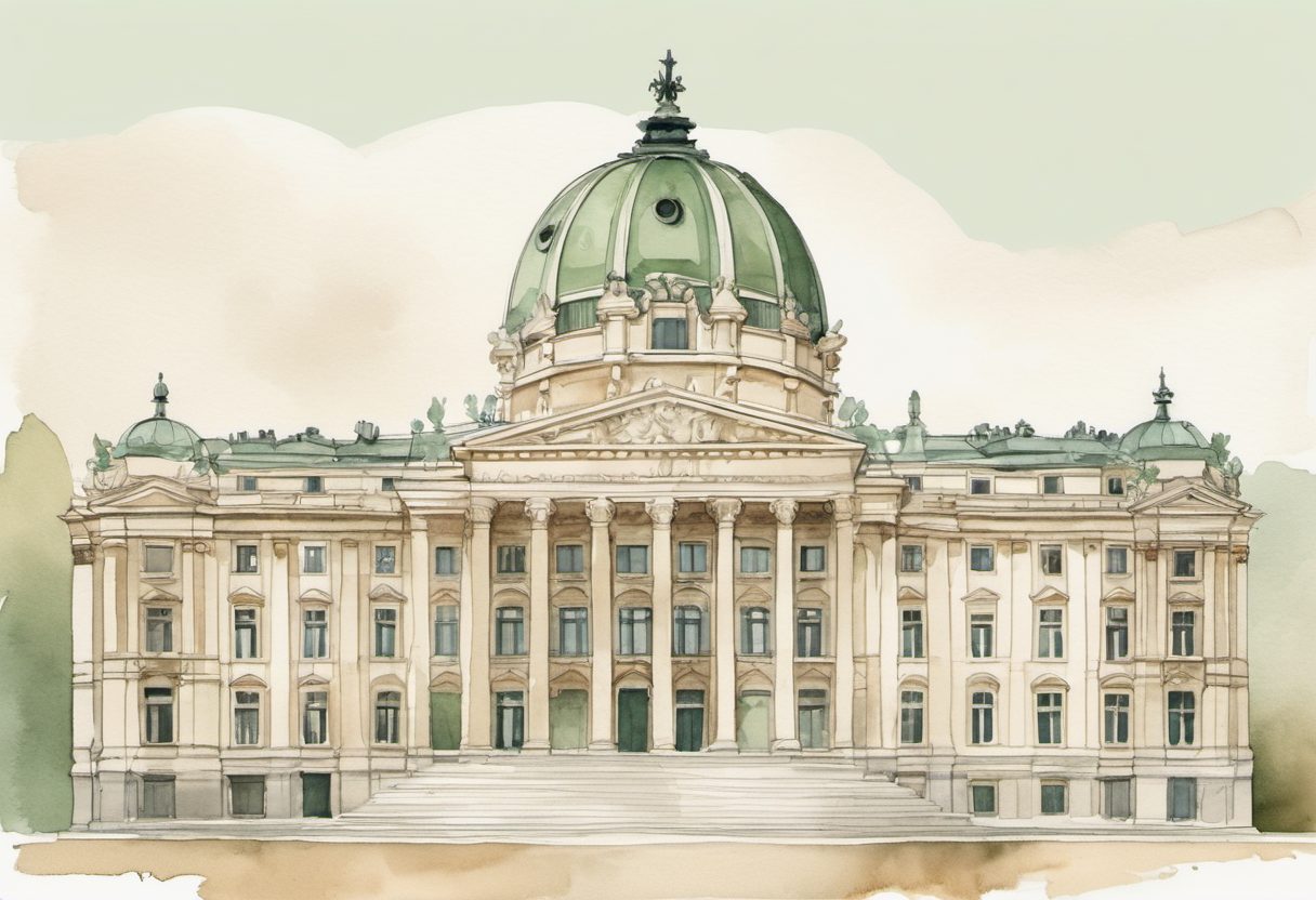 Watercolour scene of Vienna