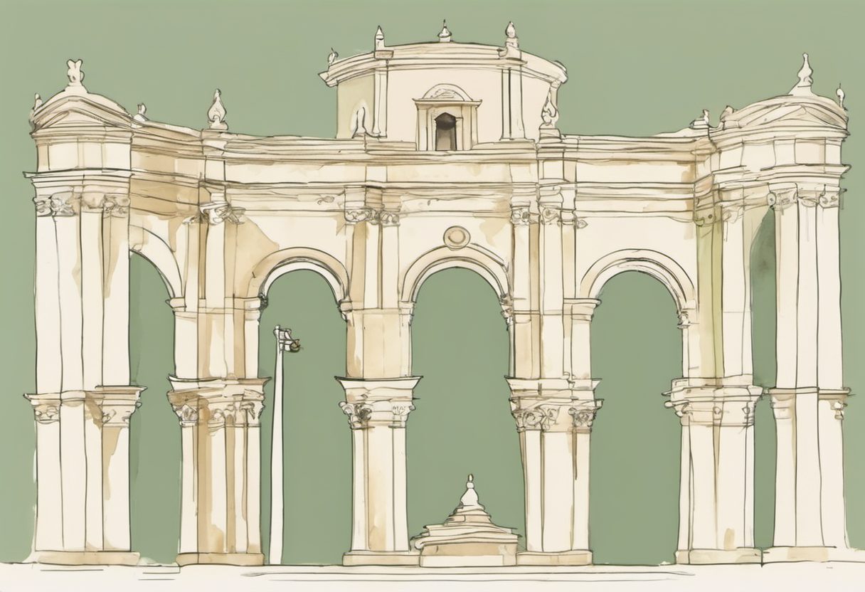 Watercolour scene of Valencia