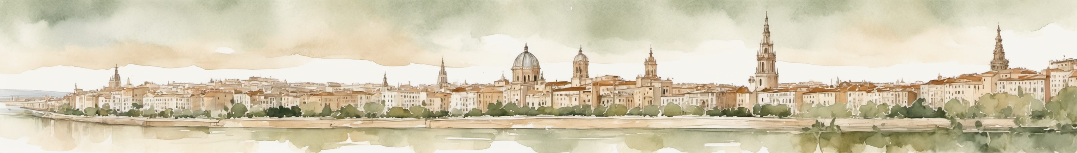 Watercolour illustration of Valencia, Spain