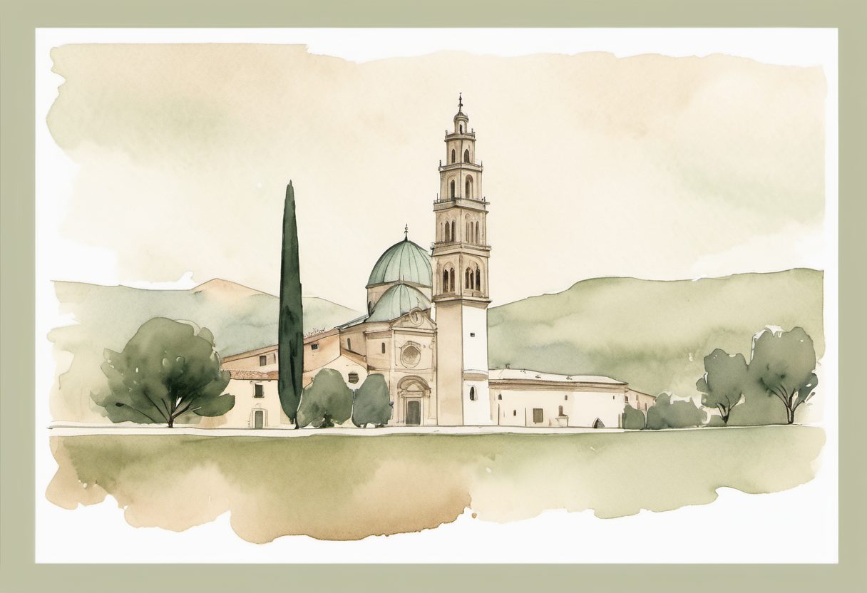 Watercolour scene of Villafranca