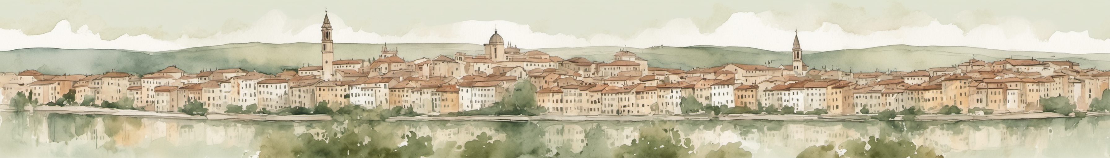 Watercolour illustration of Villafranca