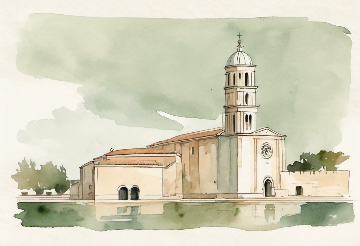 Watercolour scene of Zadar
