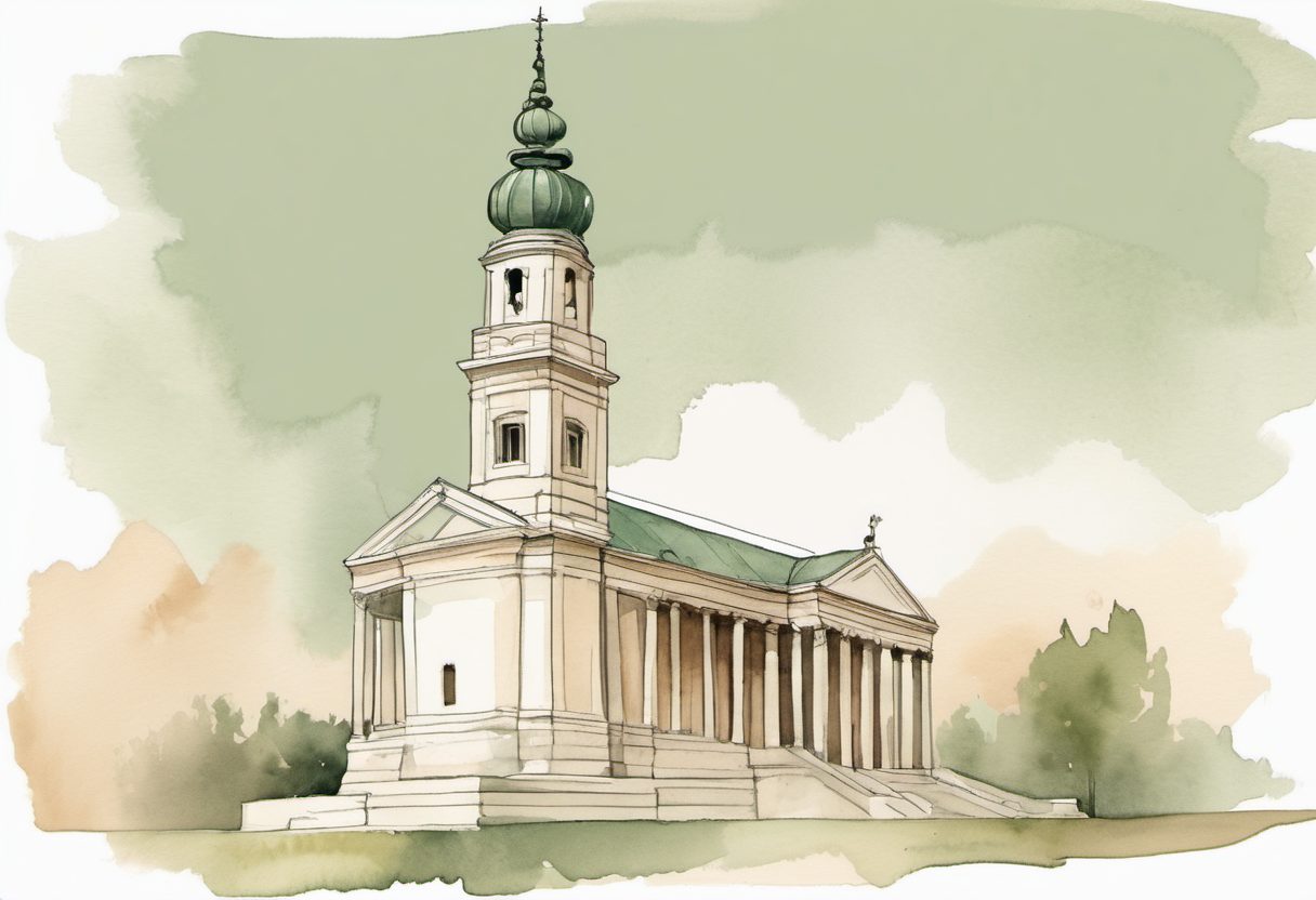 Watercolour scene of Zagreb