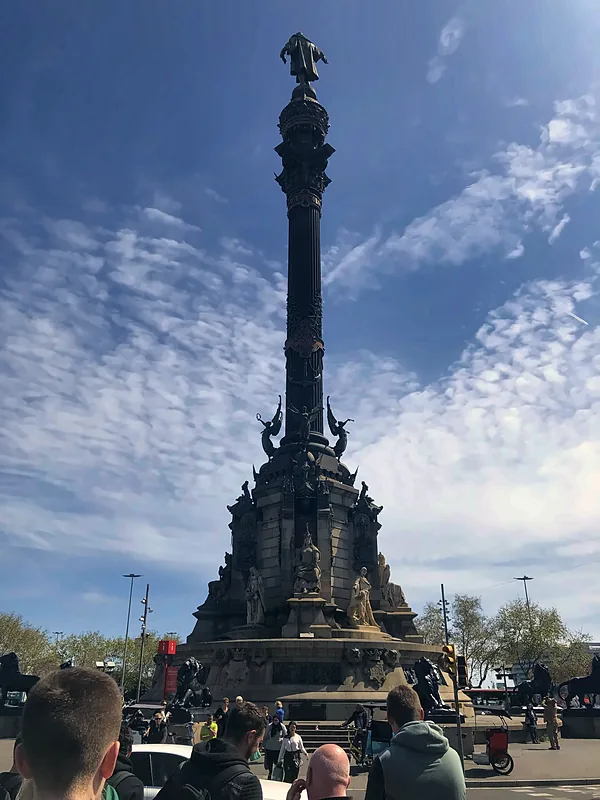 The Columbus monument at the end of La Rambla