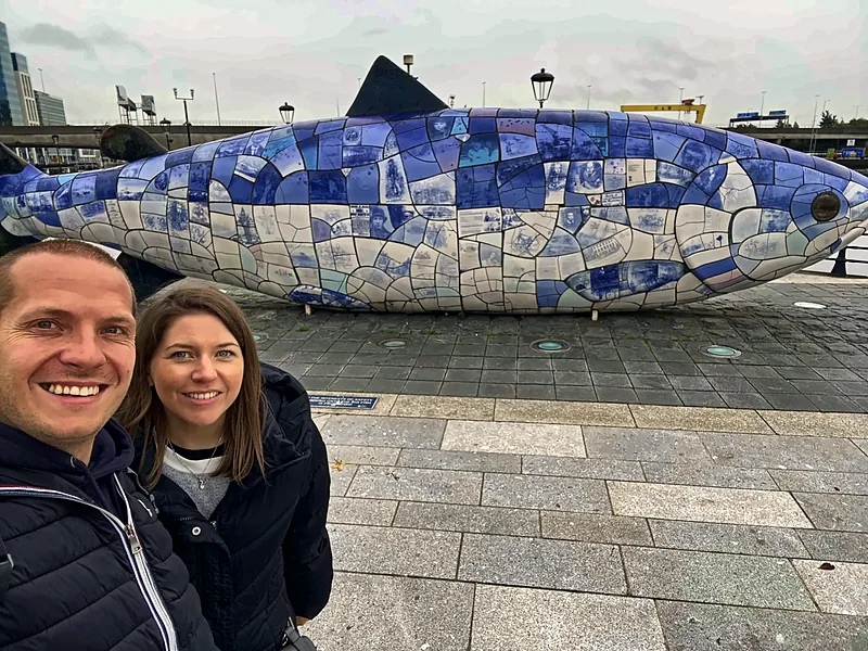 Us by the Big Fish on the Lagan