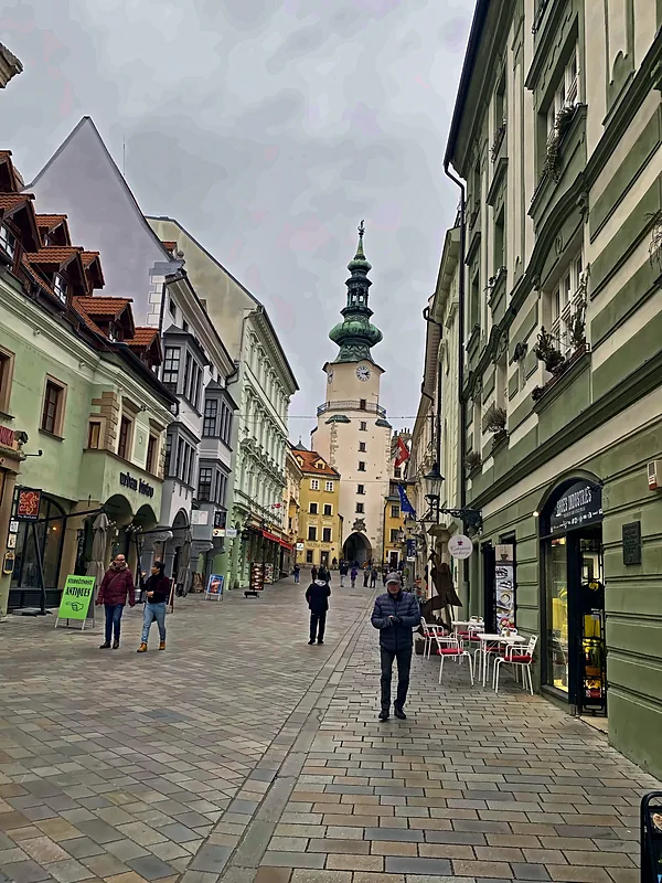 The old-town street to St Michael's Gate
