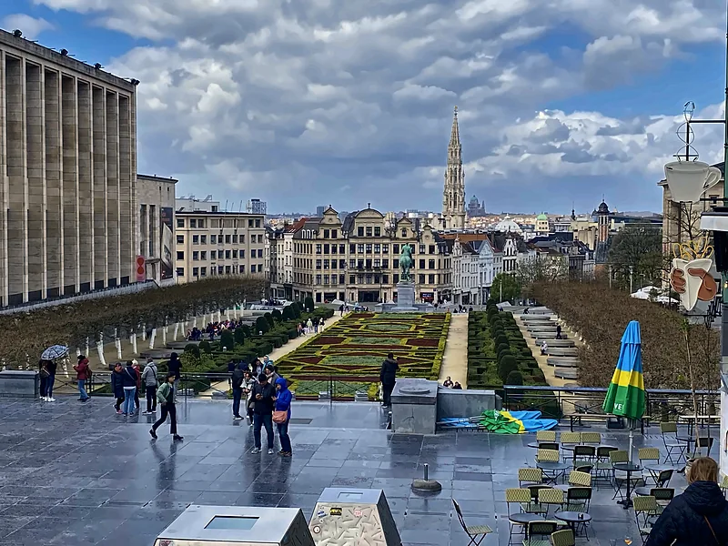 The view from the Mont des Arts